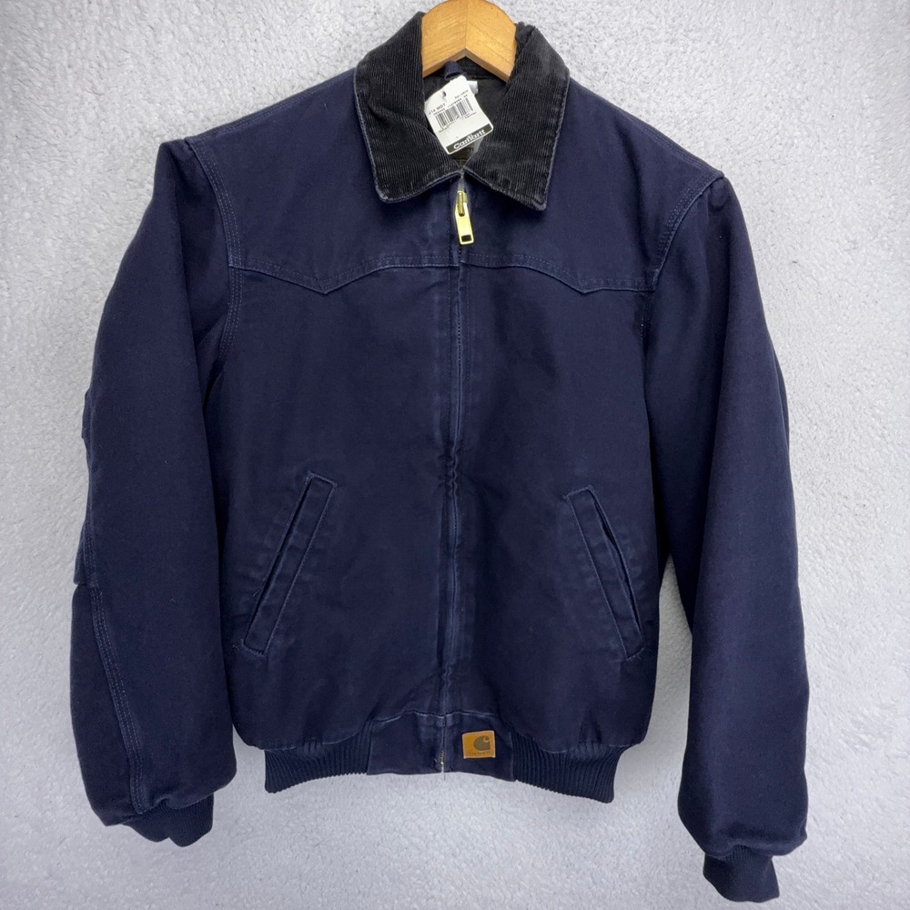 Carhartt Santa Fe Jacket Quilt Lined Mens Small J14 MDT Midnight Blue NWT NOS